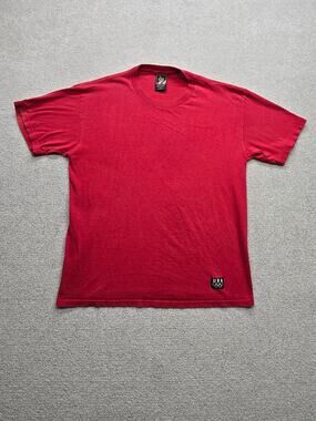 Vintage USA Olympic Games Red Plain Men's T Shirt Size Medium Made In USA